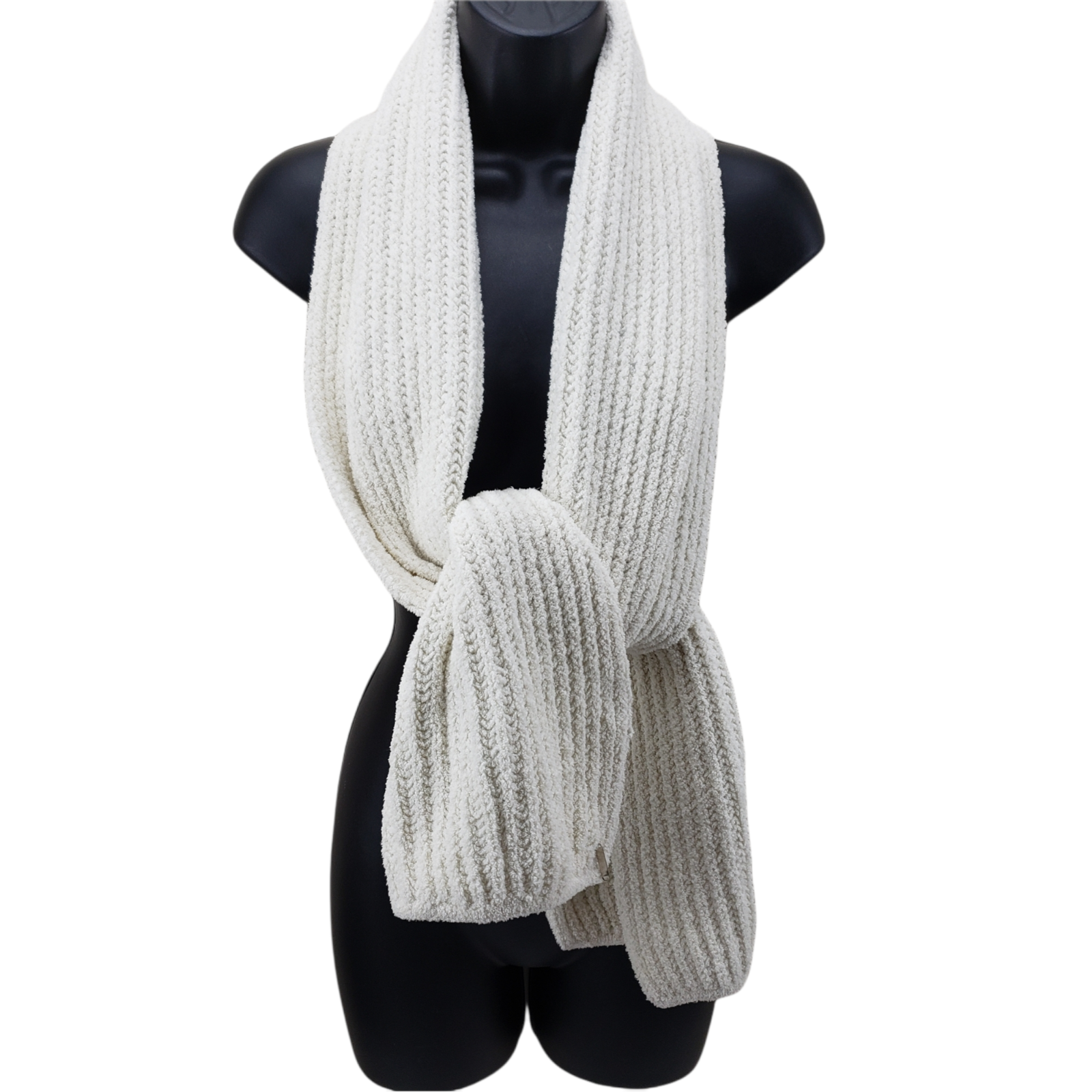 スカーフ ALANUI Woman Scarf White LWMA011F23KNI002 0310 Nine West Women's Scarf Off White Knit Extra Soft Winter