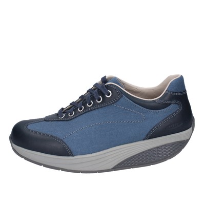 MBT DAMEN SCHUHE MBT 36 EU SNEAKERS BLAU TEXTIL LEDER BG949-36