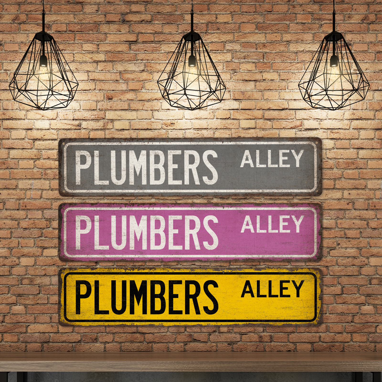 Plumber Street Sign Plumbing Union Man Cave Decor Gifts for Men 104180021025