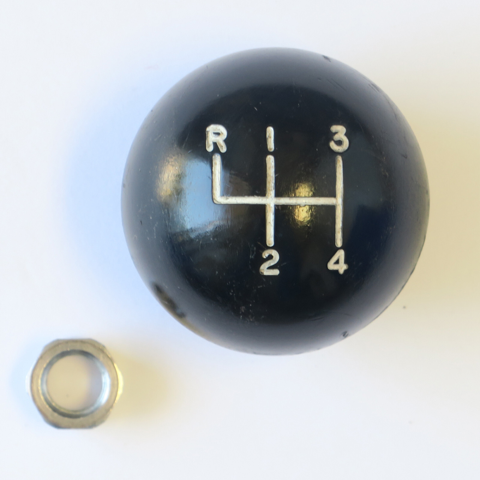 HURST Original Vintage USA Black 4 Speed Shifter Knob with 3