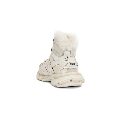 Pre-owned Balenciaga Track Hike Fur Sneakers In Beige