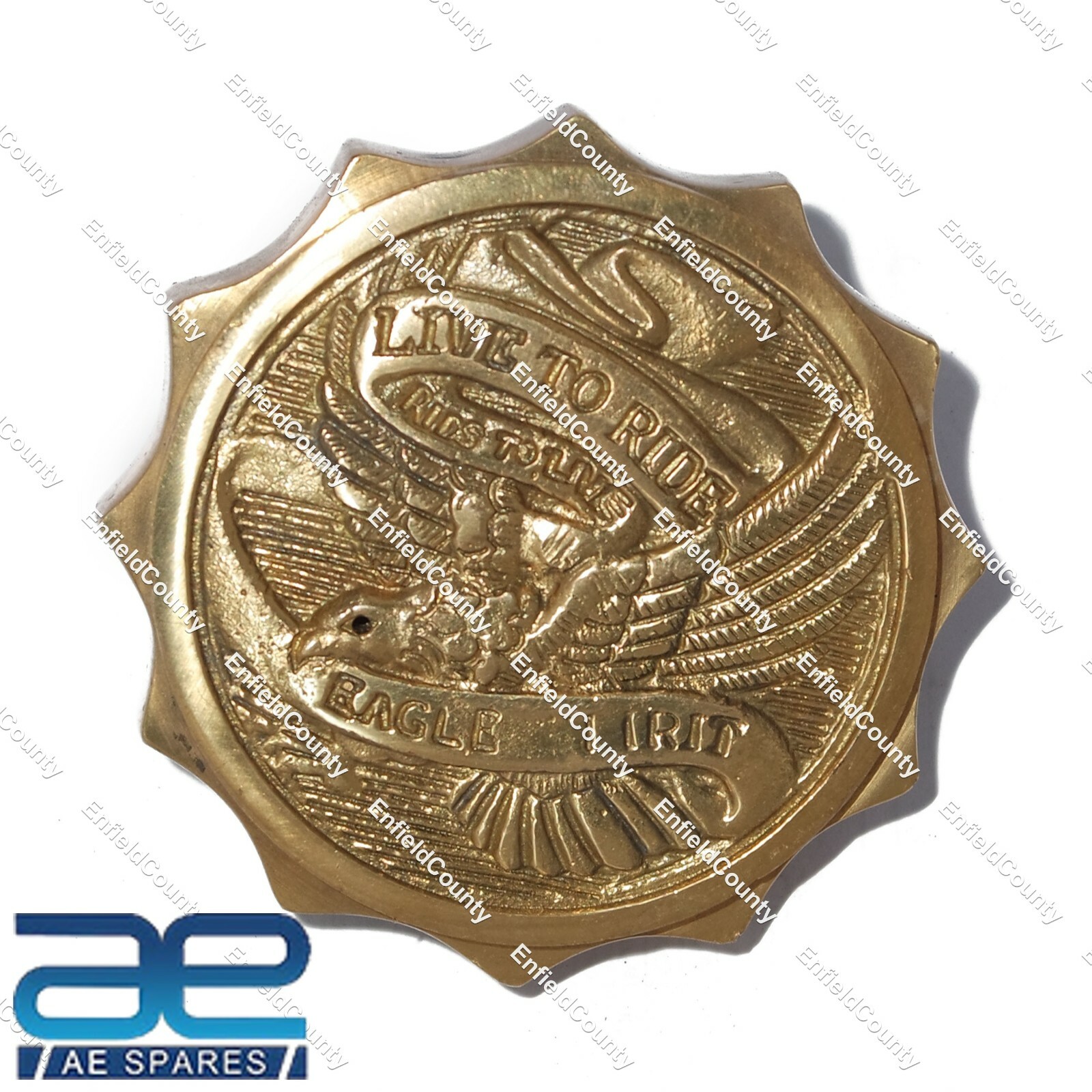 PETROL FUEL TANK CAP VINTAGE LOOK BRASS MADE FOR ROYAL ENFIELD 500cc 
