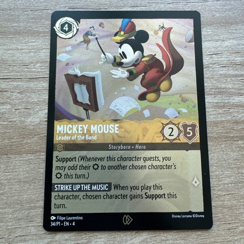 Mickey Mouse Leader of The Band 34/P1 - League Promo FOIL