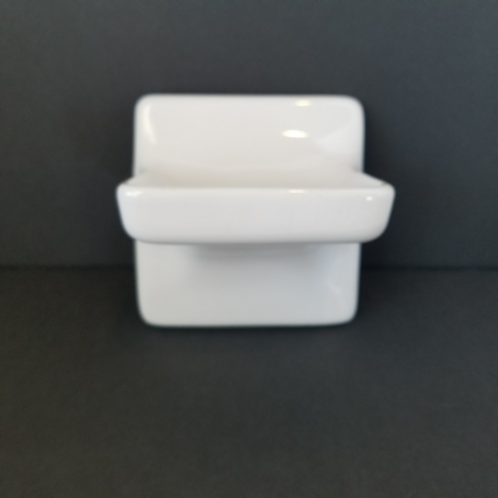 Vintage white porcelain soap dish Farmhouse M 107 USA