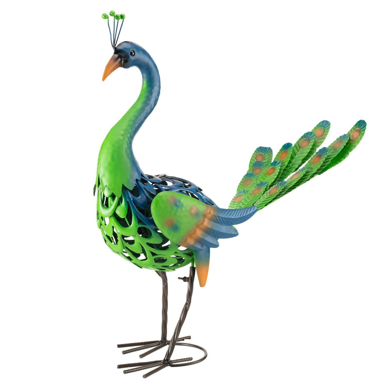 Garden Gear Metal Outdoor Peacock Animal Ornament 58cm Bird Sculpture