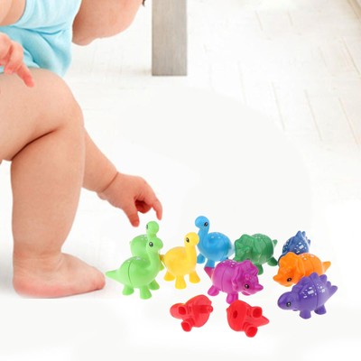Dinosaurs Matching Toy for Color Perception Development Construction Skills