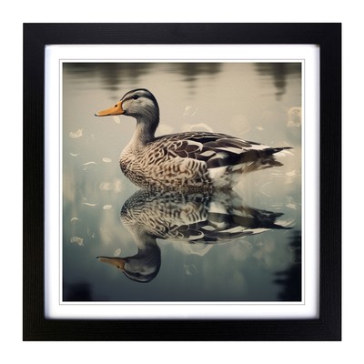 Duck Double Exposure No.1 Wall Art Print Framed Canvas Picture Poster Decor