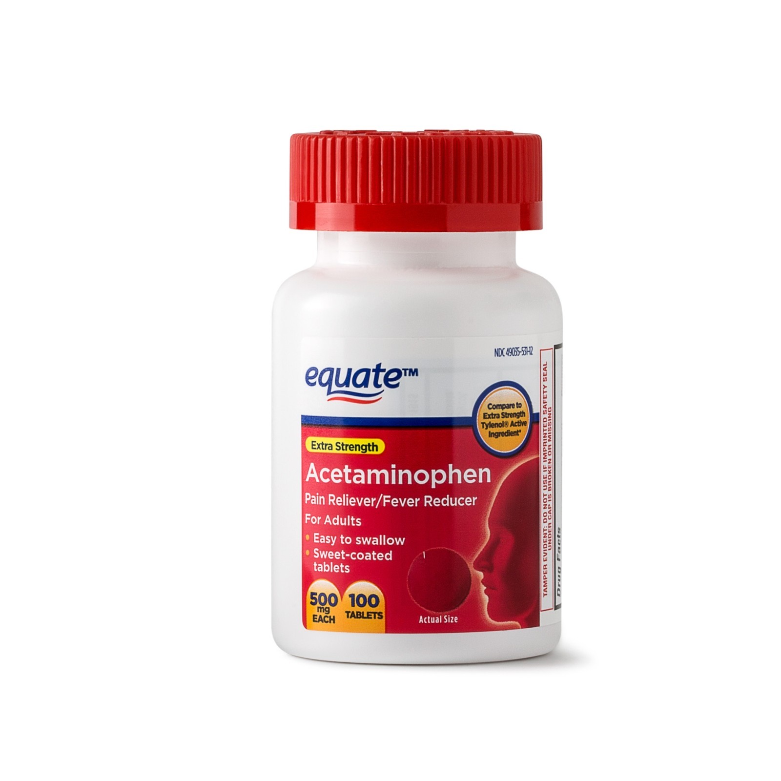 UPC 681131699402 product image for Equate Acetaminophen Extra Strength Non Aspirin/easy Tabs Pain Reliever 100 Ct | upcitemdb.com
