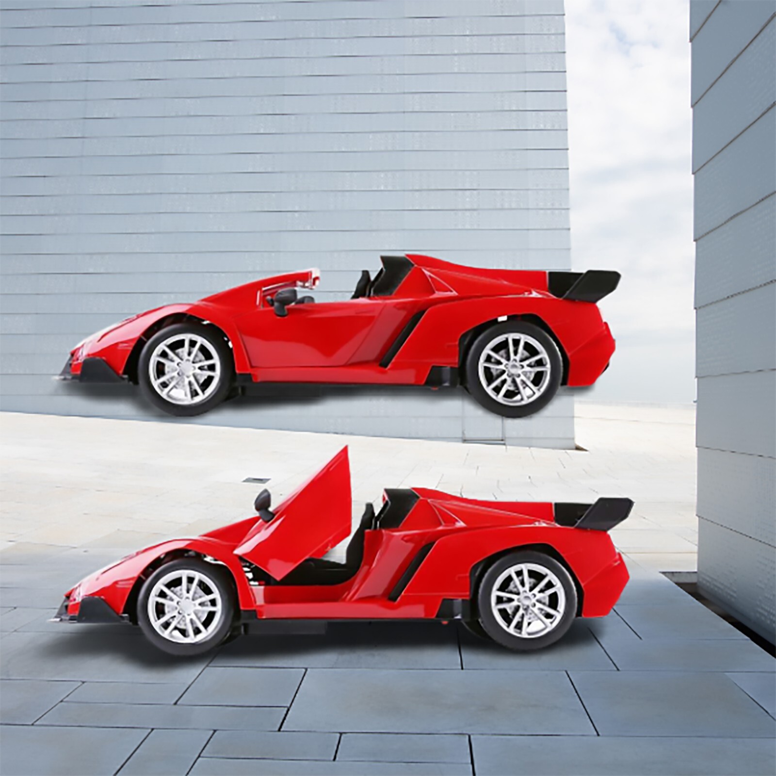 Remote Control Battery Operated Lamborghini Sports Toy Car for Boys 1/14 - Red