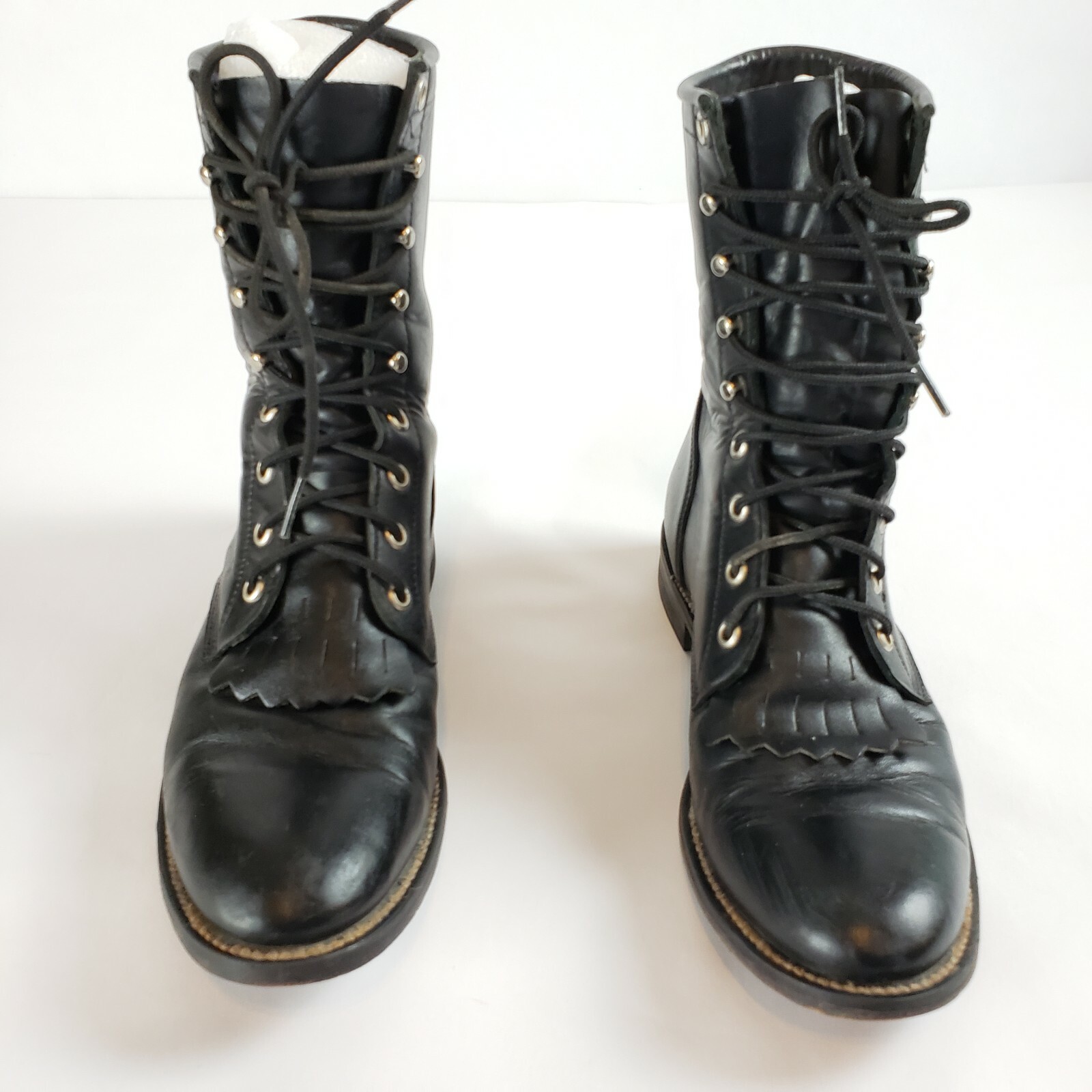 vintage justin lace up roper boots