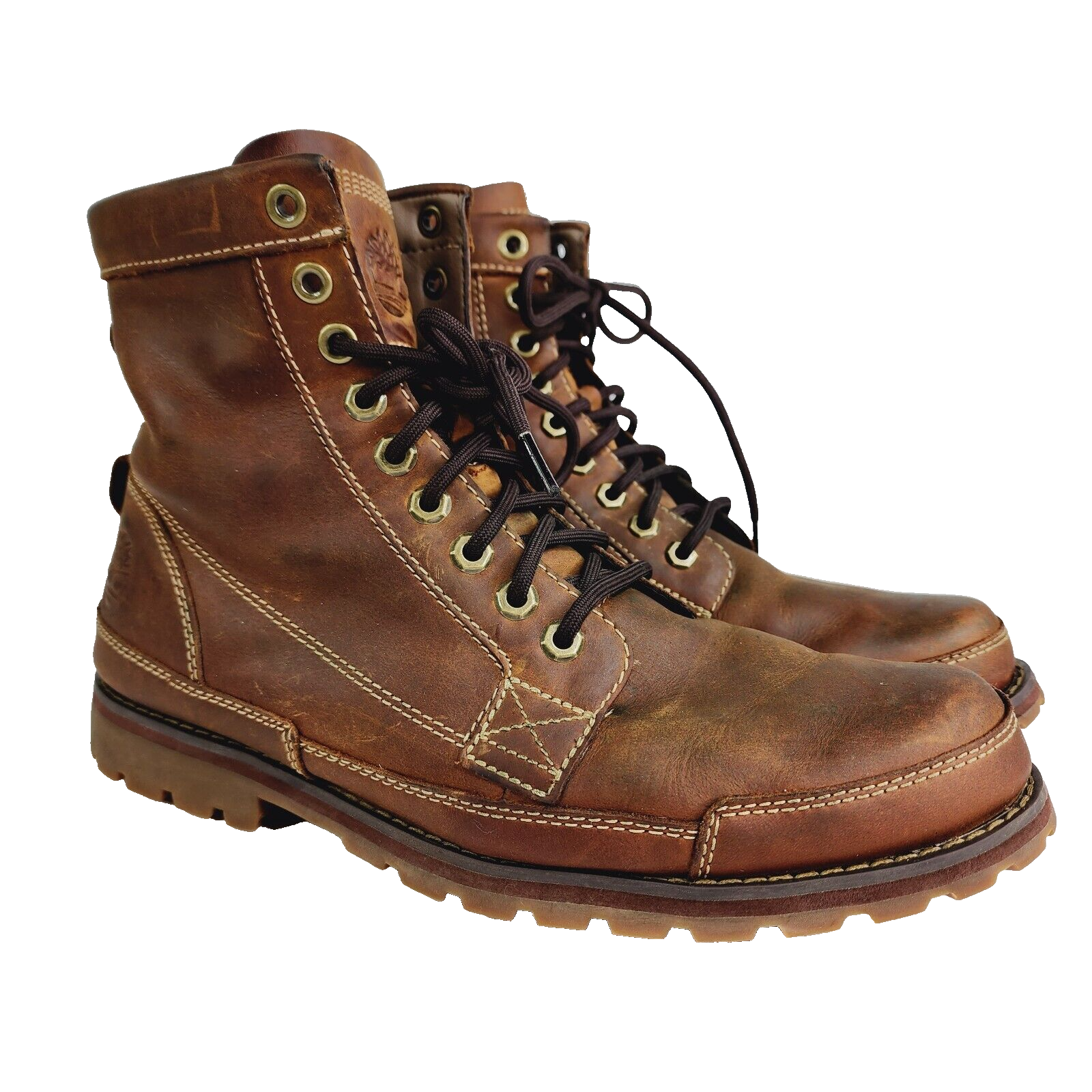 Mens 9.5 Brown Earthkeepers Original Rugged 6" Leather Flaw