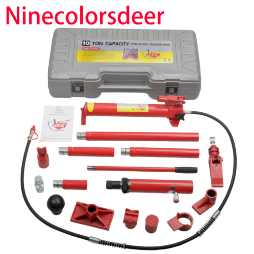 10 Ton Porta Power Hydraulic Jack Body Frame Repair Kit Auto Shop Tool Lift Ram