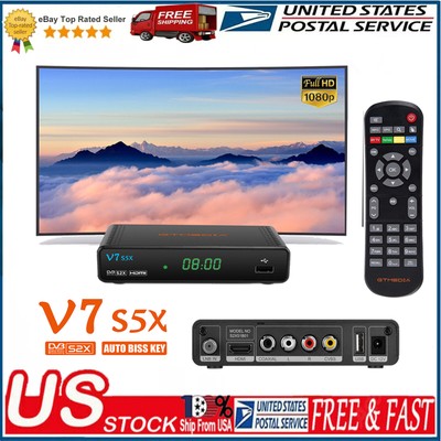 HD FTA Sat Receiver DVB-S/S2/S2X Satellite Dish Decoder TV Receiver H.265 PVR US