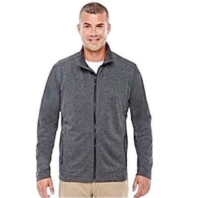 Devon & Jones D885 Men's Fairfield Herringbone Full zip Jacket Heather Navy NWT