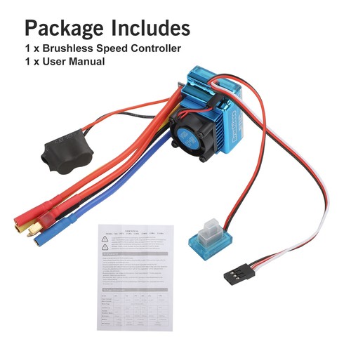 120A ESC Set Electric Speed Controller Brushless Accessories for 1/8 1/10 RC Car