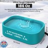 Heated Water Bowl 1.45 Gal/5.5L Extra-Large Heated Dog Bowls for Outside, Safety Listed Heated Water Bowl for Cats and Dogs, No Freeze Thermal-Bowl 77-95℉, BPA-Free, Anti-Chew Cord, Anti-Slip Base(Blue)