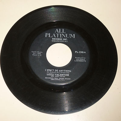SOUL 45RPM RECORD - LEXLI VALENTINE - ALL PLATINUM 2305