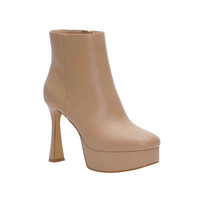 INC Women's Alize Stiletto Platform Booties Beige Size 9