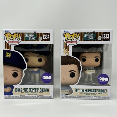 Funko-Pop Gilligan's Island- The Professor w/ Radio and Jonas The Skipper Grumby