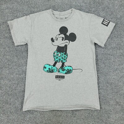 Disney X Neff Shirt Men Small Gray Mickey Mouse Too Many People Grow Up Graphic