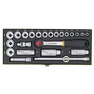 Steckschlüsselsatz 3/8" 24-tlg. Proxxon | Knarrenkasten 3/8, Steckschlüssel Satz