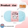 Chenille Yarn, 2 Pack Franel Dazzling Baby Blue Sparkle Yarn 4.5mm Thickness, 100% Polyester, Soft, Fluffy, Perfect for Crocheting and Knitting. Great for Plush Dolls, Bags, and Throw Pillows