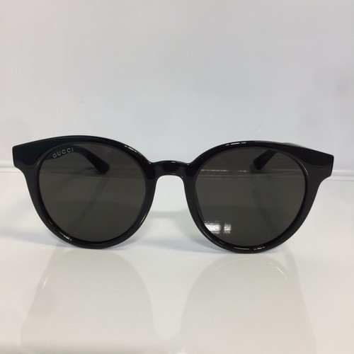 Pre-owned Gucci Gg0638sk 002 Black Round Plastic Woman Sunglasses