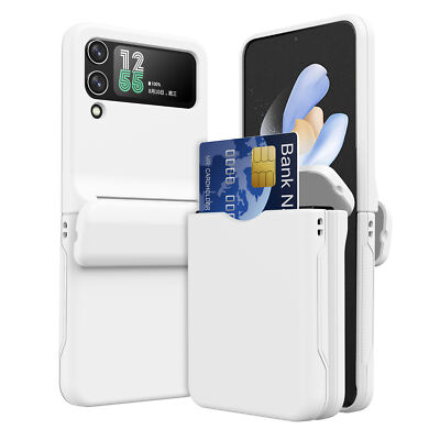 For Samsung Galaxy Z Flip 6/5/4/3 Hinge Protection Case Card Slot Wallet Cover