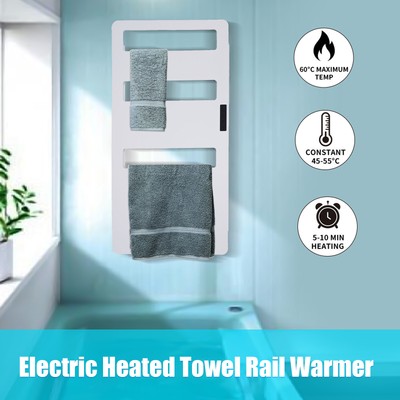 Heated Towel Rack for Bathroom Towel Warmer with Timer Wall Mounted Towel Drying