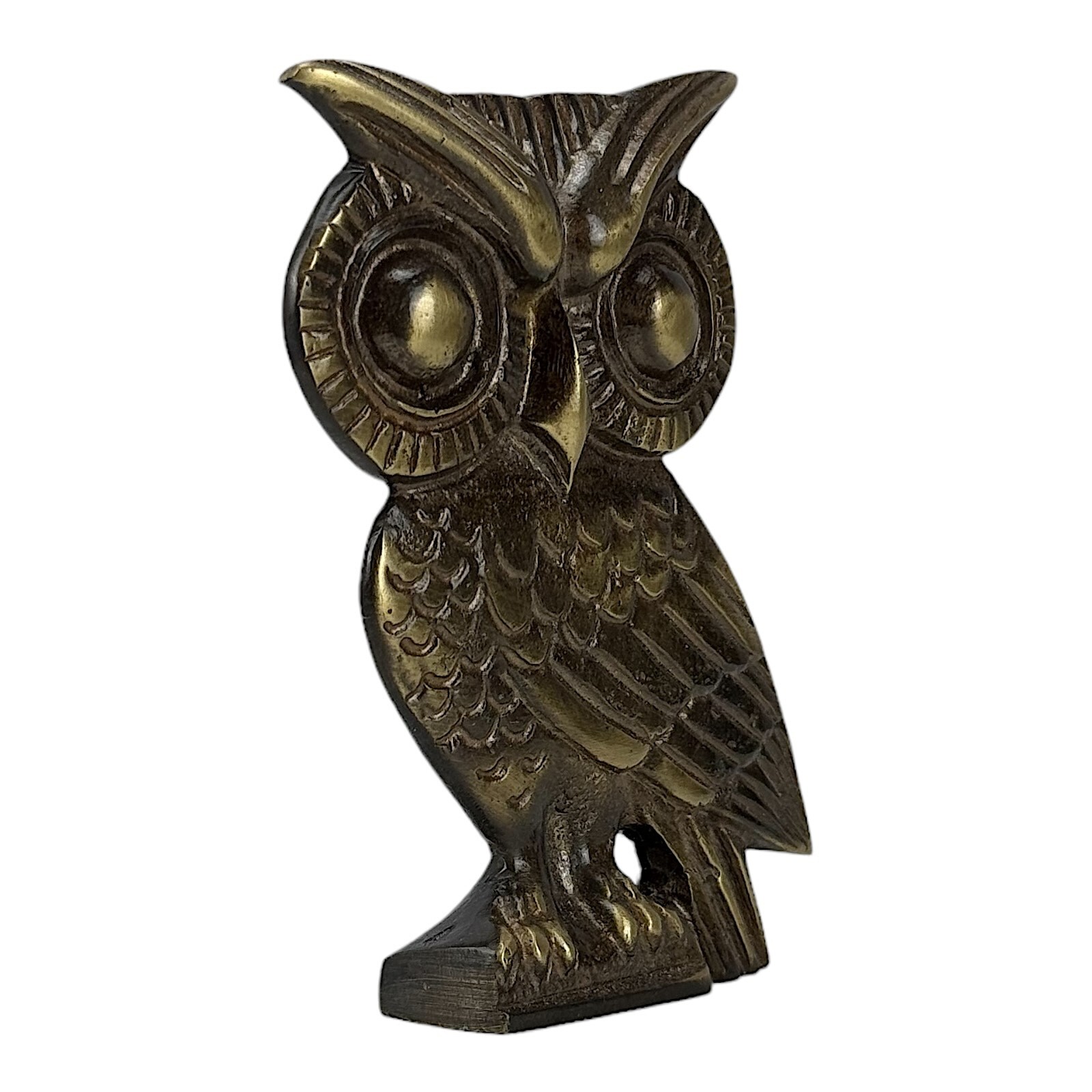 Owl of Athena Symbol of Wisdom Real Bronze Metal Art Sculpture Handmade