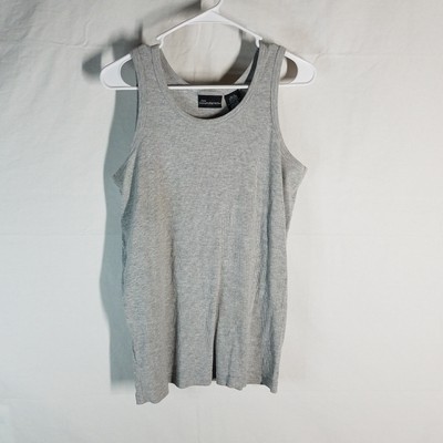 No Boundries Women's Size XL Knit Basic Ribbed Tank Top Gray