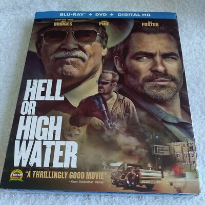 Hell Or High Water  (Blu-ray  DVD  Slipcover) Jeff Bridges Chris Pine SEALED NEW