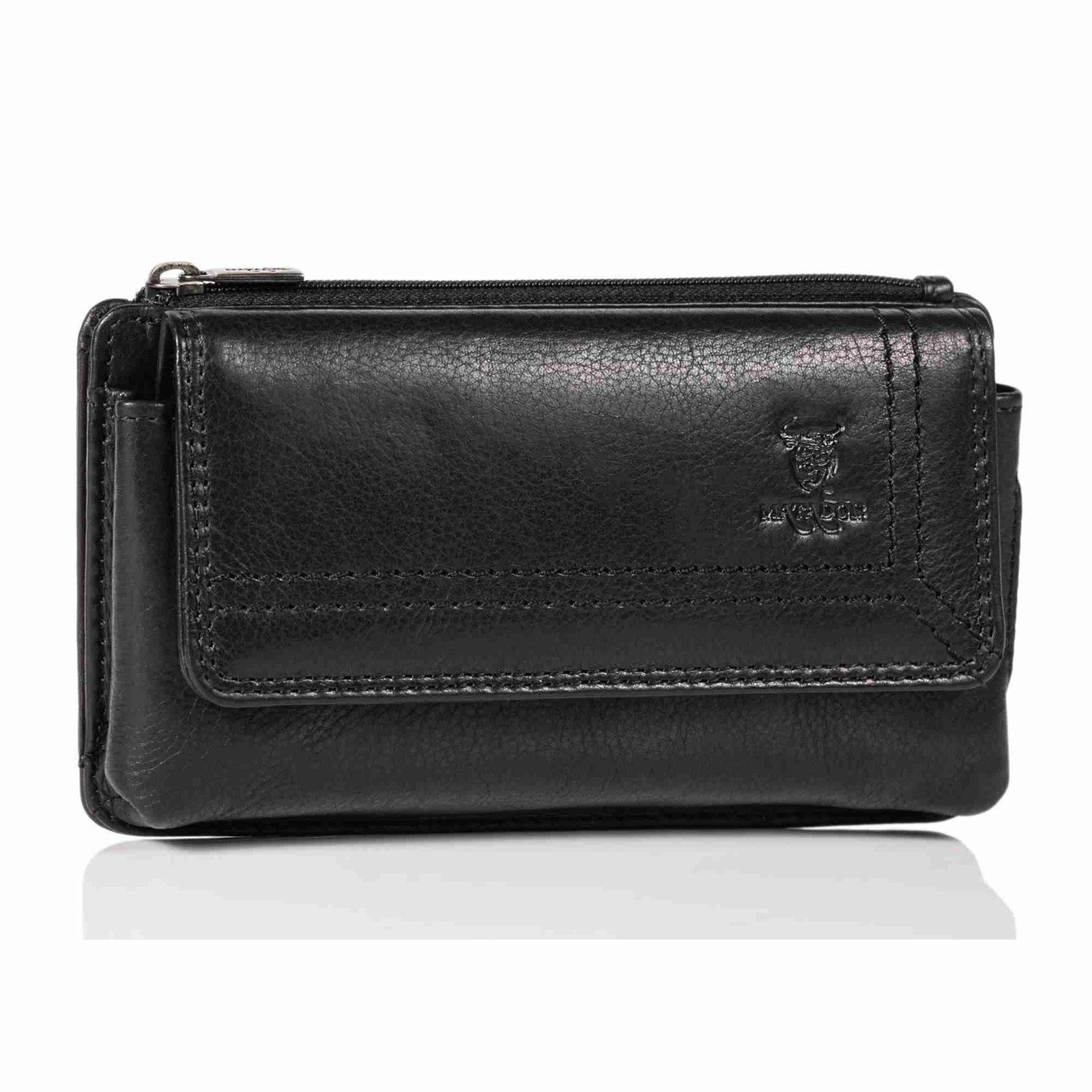 MATADOR BRISBANE Echt Leder Universal Handytasche Gürteltasche 6.9 Zoll Schwarz