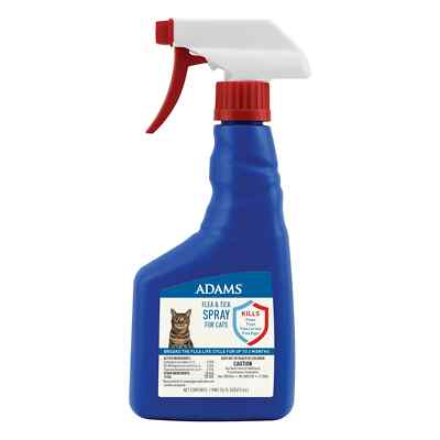 Adams Flea And Tick Spray For Dogs And Cats Kills Fleas And Ticks, 16-Ounce