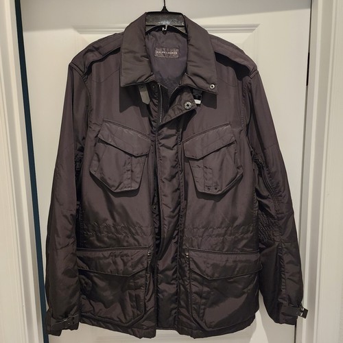 r*u様 ralph lauren STEWARD XL 黒 Polo Ralph Lauren XL Leather Shirt Jacket Western RRL Black