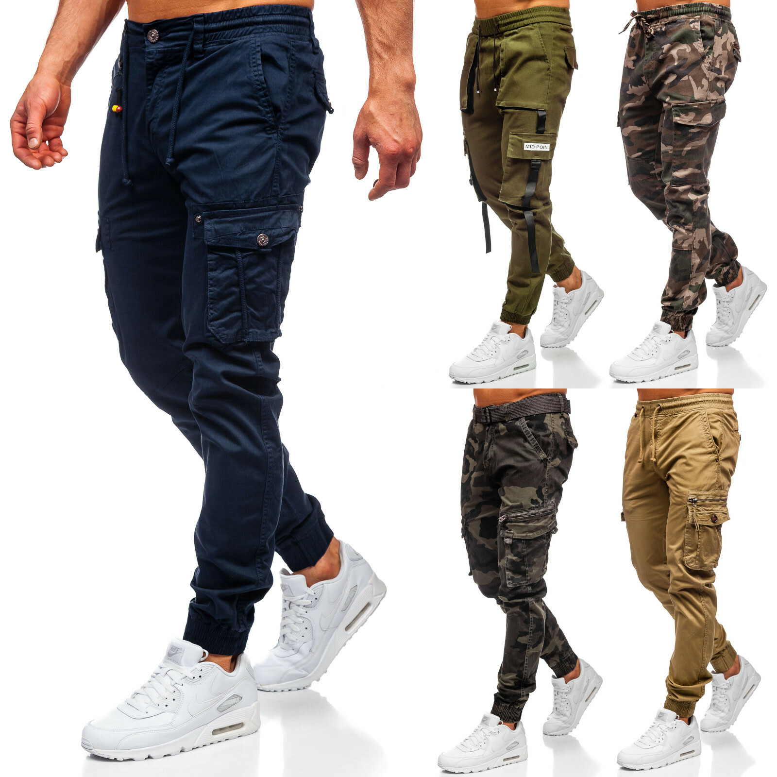 Joggerhose Cargohose Trainingshose Cargo Jeans Sport Chino Herren Mix BOLF Camo