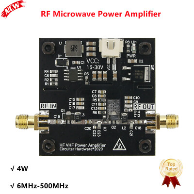 6MHz-500MHz Circuiter Hardware HF VHF Power Amplifier RF Microwave Power Amp 4W
