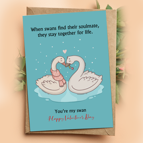 Valentines Day Card Cute Love Gift For Him Her