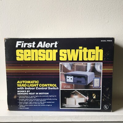 First Alert Sensor Switch PIR850- Automatic Light Yard Control- Open Box