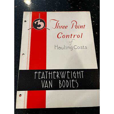 1930's Three Points - Feather Weight Van Bodies Commercial Truck Brochure