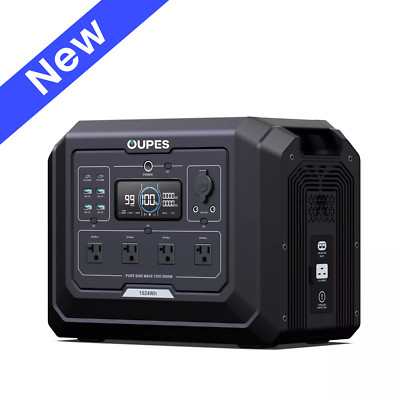 OUPES 1024Wh Mega 1 Portable Power Station 2000W Solar Generator LFP Battery