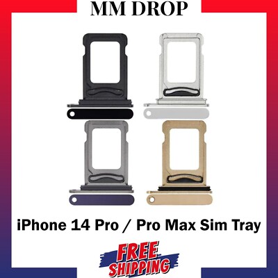 iPhone 14 Pro / 14 Pro Max Sim Tray Space Black Deep Purple Silver Gold Uk Stock