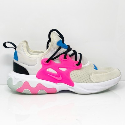 

Белые кроссовки Nike Girls React Presto BQ4002-101 для бега, размер 5,5 лет, Белый, React Presto