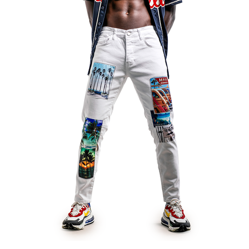 nuance wave lawgy patch denim White Ｆ nuance wave lawgy patch denim – eim online（エイム オンライン）