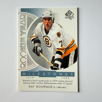 Recto de 2017 Upper Deck SP Authentic #RYM-RB Ray Bourque Rookie Year Milestones