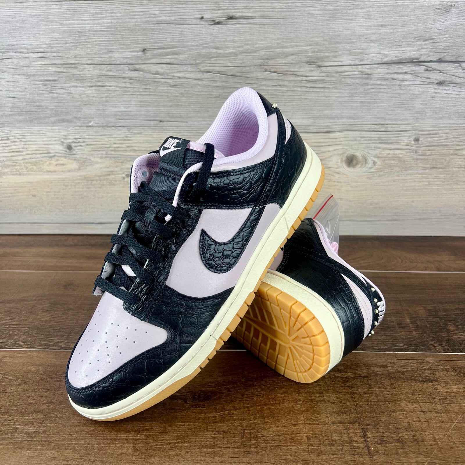 【FONTAINE】フォンティン 新品11デック NIke Dunk Low Black Platinum Violet Croc Mens Size 11 Pink