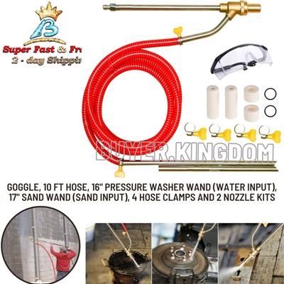 Sandblasting Kit With Nozzle Pressure Washer Sandblaster 5000 PSI Abrasive Clean