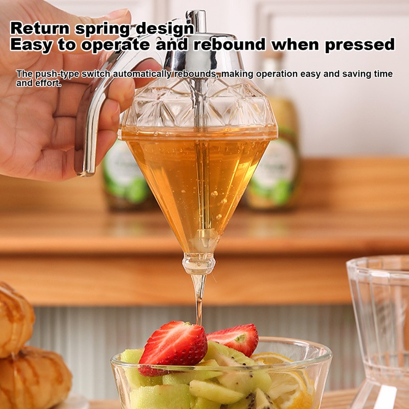 No Drip Honey Dispenser Honey Comb Shaped Jar