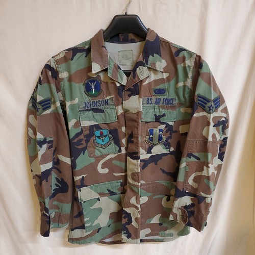 Vintage 80s US Airforce BDU Top Patched Jacket US Woodland Vintage 80s US Airforce BDU Top Patched Jacket US Woodland