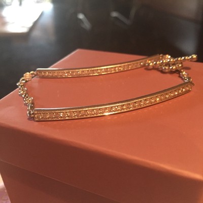 Erica Courtney Platinum Diamond Double-Bar Bracelet